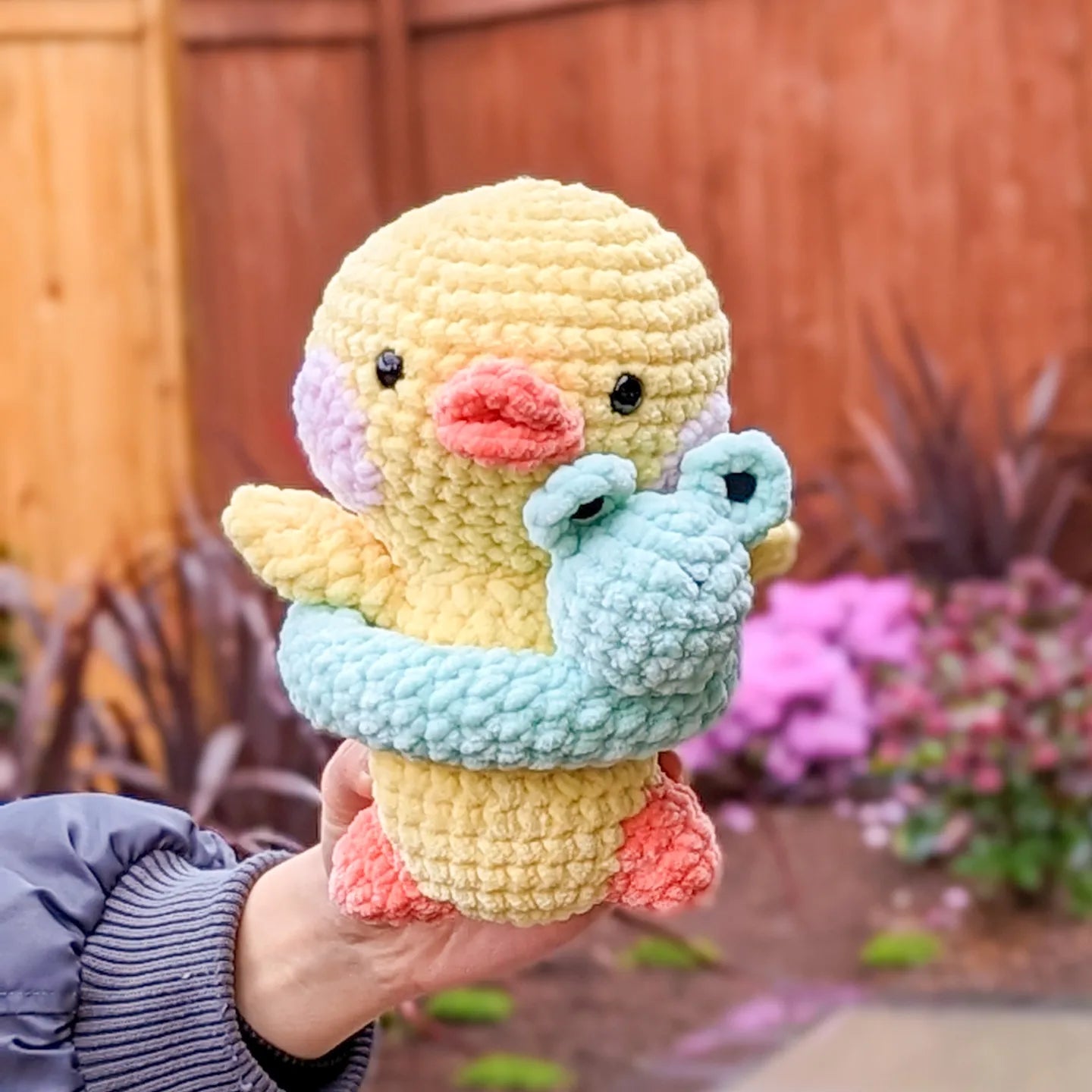 Duck with Frog Floatie
